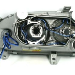 Φανάρια εμπρός angel eyes για Vw Golf ΙΙΙ - chrome , χωρίς λάμπες (Η7) - σετ 2τμχ.