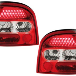 Πίσω φανάρια led για Vw Golf III - κόκκινα / chrome - σετ 2τμχ.
