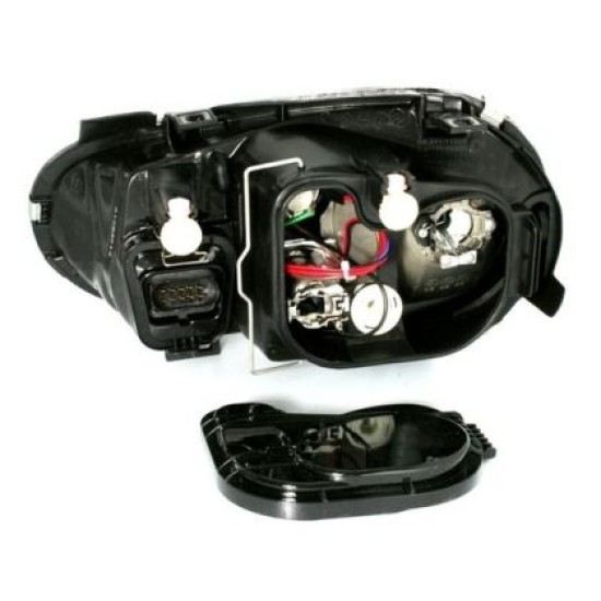 Φανάρια εμπρός για Vw Golf IV R32 - μαύρα ,  χωρίς  λάμπες (Η 7 ) - σετ 2τμχ.