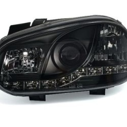 Φανάρια εμπρός led για Vw Golf IV - μαύρα , με λάμπες (Η1) - σετ 2τμχ.