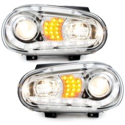 Φανάρια εμπρός led για Vw Golf IV - chrome , με λάμπες (Η1) - σετ 2τμχ. Φανάρια εμπρός led για Vw Golf IV - chrome , με λάμπες (Η1) - σετ 2τμχ.