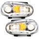 Φανάρια εμπρός led για Vw Golf IV - chrome , με λάμπες (Η1) - σετ 2τμχ.