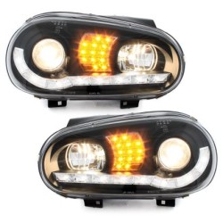 Φανάρια εμπρός led για Vw Golf IV - black , με λάμπες (Η1) - σετ 2τμχ. Φανάρια εμπρός led για Vw Golf IV - black , με λάμπες (Η1) - σετ 2τμχ.