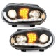 Φανάρια εμπρός led για Vw Golf IV - black , με λάμπες (Η1) - σετ 2τμχ.