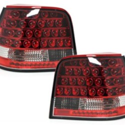 Πίσω φανάρια led για Vw Golf IV - κόκκινα/chrome - σετ 2τμχ.