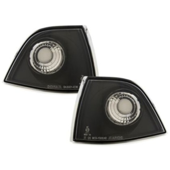 Φλας δίπλα στο φανάρι BMW E36 (1990 -1999) coupe  / cabrio  - μαύρο - σετ 2τμχ.