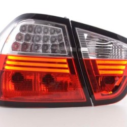 Πίσω φανάρια με led φλας για BMW E90 sedan (2005-2008) - chrome - σετ 2τμχ.