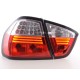 Πίσω φανάρια με led φλας για BMW E90 sedan (2005-2008) - chrome - σετ 2τμχ.