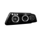 Φανάρια εμπρός angel eyes για Vw Passat 3Β/B5 (1997-2000) - black , με λάμπες (Η1) - σετ 2τμχ.