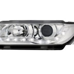 Φανάρια εμπρός led για Vw Passat Β4 (1993-1996) - chrome , με λάμπες (Η1) - σετ 2τμχ.