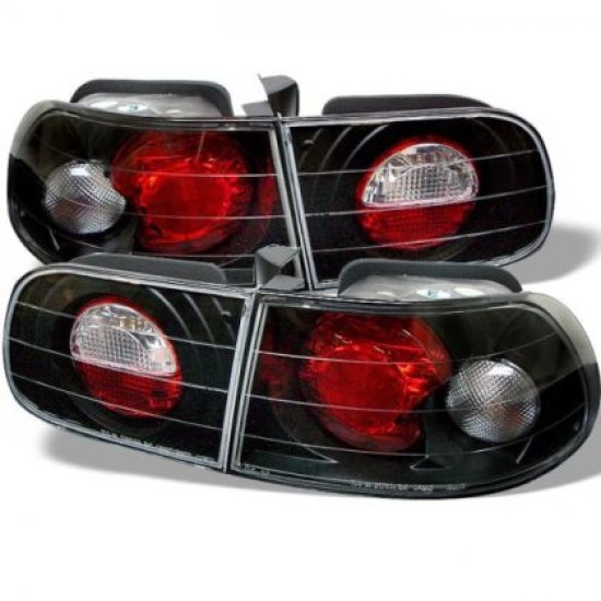Πίσω φανάρια για Honda Civic (1992-1995) - μαύρα (3D) - σετ 2τμχ.