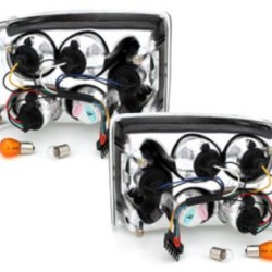 Πίσω φανάρια για Opel Astra F hatchback (1991-1999) - μαύρα - σετ 2τμχ.