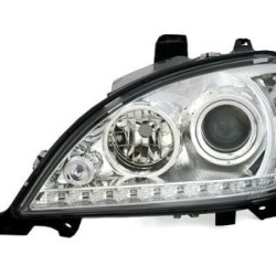 Φανάρια εμπρός led για Mercedes ML W163 (1998-2001) , με λάμπες (Η1) - σετ 2τμχ.