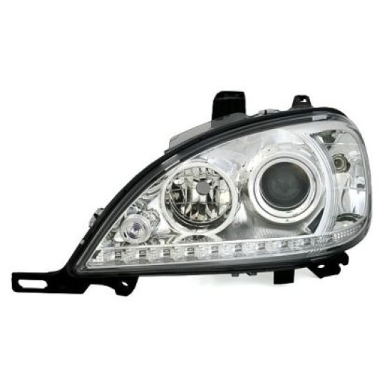 Φανάρια εμπρός led για Mercedes ML W163 (1998-2001) , με λάμπες (Η1) - σετ 2τμχ.