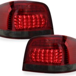 Πίσω φανάρια led για Audi A3 (2003-2008) - κόκκινα / φιμέ χρωμίου - σετ 2τμχ.