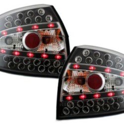 Πίσω φανάρια led συμβατά με  Audi A4 sedan (2001-2004) - μαύρα - σετ 2τμχ.