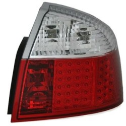 Πίσω φανάρια led για Audi A4 (2001-2004) - chrome /κόκκινα - σετ 2τμχ.