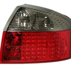 Πίσω φανάρια led για Audi A4 (2001-2004) - κόκκινα /chrome φιμέ - σετ 2τμχ.