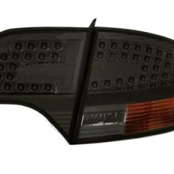 Πίσω φανάρια led για Audi A4 sedan (2004-2007) - μαύρα - σετ 2τμχ.