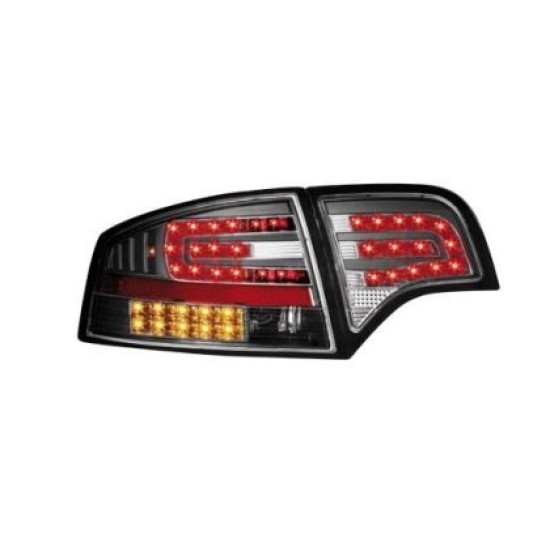 Πίσω φανάρια led για Audi A4 sedan (2004-2007) - black - σετ 2τμχ.