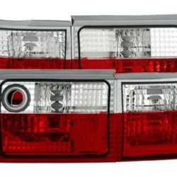 Πίσω φανάρια για Audi 80 Β3  (1986-1991)  / B4 combi (1991-1996) - κόκκινα / chrome - σετ 2τμχ.