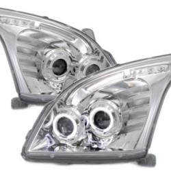 Φανάρια εμπρός angel eyes για Toyota Land Cruiser 120 (2003-2009) - chrome , χωρίς λάμπες (Η7) - σετ 2τμχ.
