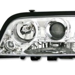 Φανάρια εμπρός για Mercedes C-CLASS W202 (1993-2001) , chrome , με λάμπες (Η1) - σετ 2τμχ.