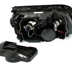 Φανάρια εμπρός για Mercedes C-CLASS W202 (1993-2001) , μαύρα , με λάμπες (Η1) - σετ 2τμχ.