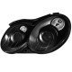 Φανάρια εμπρός για Mercedes CLK W209 / C209 (2003-2009) , μαύρα , χωρίς λάμπες (Η7) - σετ 2τμχ.