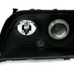 Φανάρια εμπρός για Mercedes W140 sedan (1991-1998) , μαύρα , χωρίς λάμπες (Η7) - σετ 2τμχ.