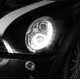 Φανάρια εμπρός led Dayline για Mini cooper (2002-2004) - μαύρα , με λάμπες (Η1) - σετ 2τμχ.