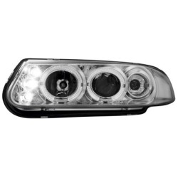Φανάρια εμπρός led angel eyes για Rover 200 (1995-2000) - chrome , με λάμπες (Η1) - σετ 2τμχ. Φανάρια εμπρός led angel eyes για Rover 200 (1995-2000) - chrome , με λάμπες (Η1) - σετ 2τμχ.