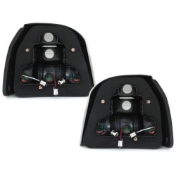 Πίσω φανάρια led για Vw Golf III (1991-1997) hatchback / cabrio  - μαύρα chrome - σετ 2τμχ.