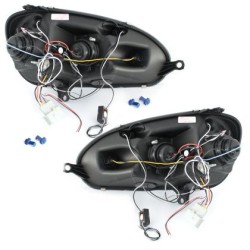 Φανάρια εμπρός angel eyes για Vw Golf 5 , με λάμπες (Η1) - σετ 2τμχ. Φανάρια εμπρός angel eyes για Vw Golf 5 , με λάμπες (Η1) - σετ 2τμχ.