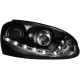 Φανάρια εμπρός led για εργοστασιακά xenon για Vw Golf 5 , black , με λάμπες (D2S) - σετ 2τμχ.