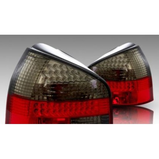 Πίσω φανάρια led για Audi A3 (1996-2000) - chrome , φιμέ - σετ 2τμχ.