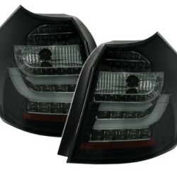 Πίσω φανάρια led  με  οδηγούς φωτός για BMW E87 (2004-207) -μαύρα - σετ 2τμχ.