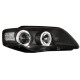 Φανάρια εμπρός angel eyes για Vw Passat B6 / 3C (2005+) - μαύρα , χωρίς λάμπες (Η7) - σετ 2τμχ.