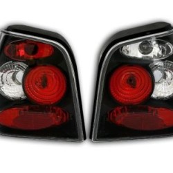 Πίσω φανάρια Vw Polo 6N (1994-1999) - μαύρα - σετ 2τμχ.