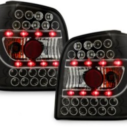 Πίσω φανάρια led για Vw Polo 6N (1994-1999) - μαύρα - σετ 2τμχ.
