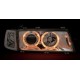 Φανάρια εμπρός angel eyes για Opel Vectra A (1988-1995) - chrome , χωρίς λάμπες (Η7) - σετ 2τμχ.