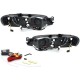 Φανάρια εμπρός led για Opel Vectra B (1996-1999) , μαύρα , με λάμπες (Η1) - σετ 2τμχ.