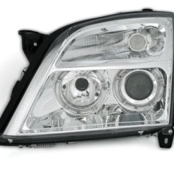 Φανάρια εμπρός angel eyes για Opel Vectra C (2002-2005) - chrome , χωρίς λάμπες (Η7) - σετ 2τμχ.
