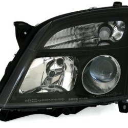 Φανάρια εμπρός για Opel Vectra C / Signum (2002-2005) - μαύρα , με λάμπες (Η1) - σετ 2τμχ.