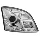 Φανάρια εμπρός led για Opel Vectra C (2002-2005) - chrome , με λάμπες (Η1) - σετ 2τμχ.
