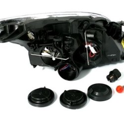 Φανάρια εμπρός angel eyes για Opel Vectra C / Signum (2005-2009) - μαύρα , χωρίς λάμπες (Η7) - σετ 2τμχ.