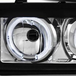 Φανάρια εμπρός angel eyes για Vw Corrado - chrome , χωρίς λάμπες (Η7) - σετ 2τμχ.