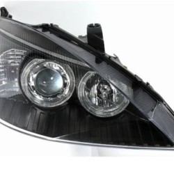 Φανάρια εμπρός angel eyes για Ford Focus (1998-2001) - μαύρα , χωρίς λάμπες (Η7) - σετ 2τμχ.