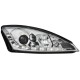 Φανάρια εμπρός Devil eyes led για Ford Focus (2001-2004) - chrome , με λάμπες (Η1) - σετ 2τμχ.