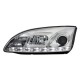 Φανάρια εμπρός Devil eyes led για Ford Focus (2005-2008) - χρωμίου , με λάμπες (Η1) - σετ 2τμχ.
